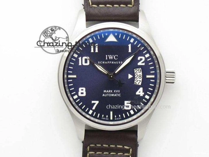 MIROTIME 0201 MoistureWicking Da Vinci IW356601 SS MKF 1:1 Best Edition Blue Dial On Black Leather Strap A 7233